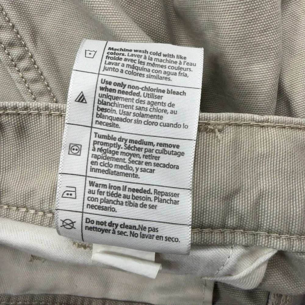NWOT Men's Carhartt Beige Tan 100% Cotton Relaxed Fit Cargo Shorts Size 34x11